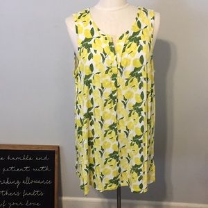 Cynthia Rowley lemon sleeveless top